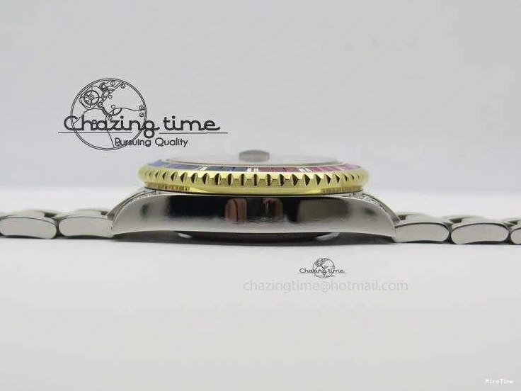 MiroTime 0511 GMT-Master II 116759 SS YG Bp-Maker Blue Red Ruby Crystal Black Dial On SS YG Bracelet A SmoothTexture 3771